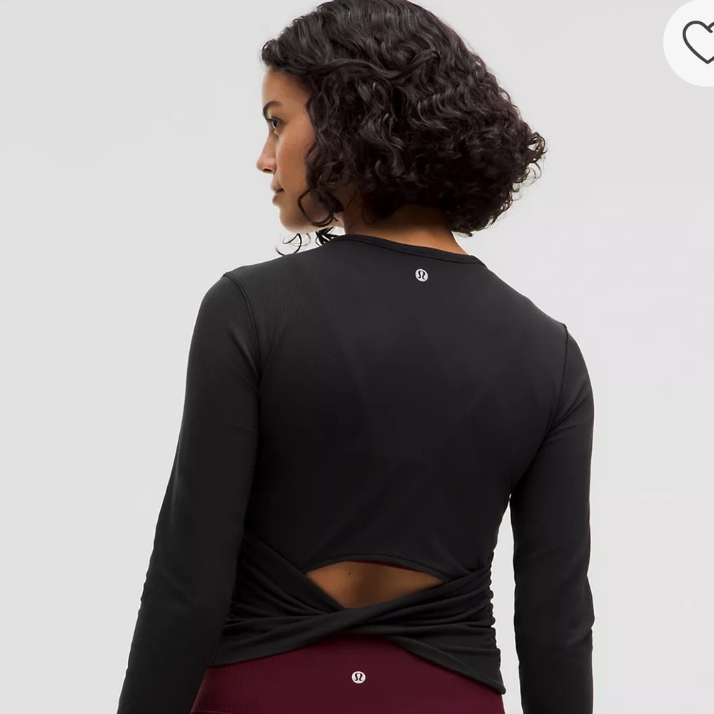 Lululemon All It Takes Back-Twist Ribbed Long-Sleeve Shirt  black